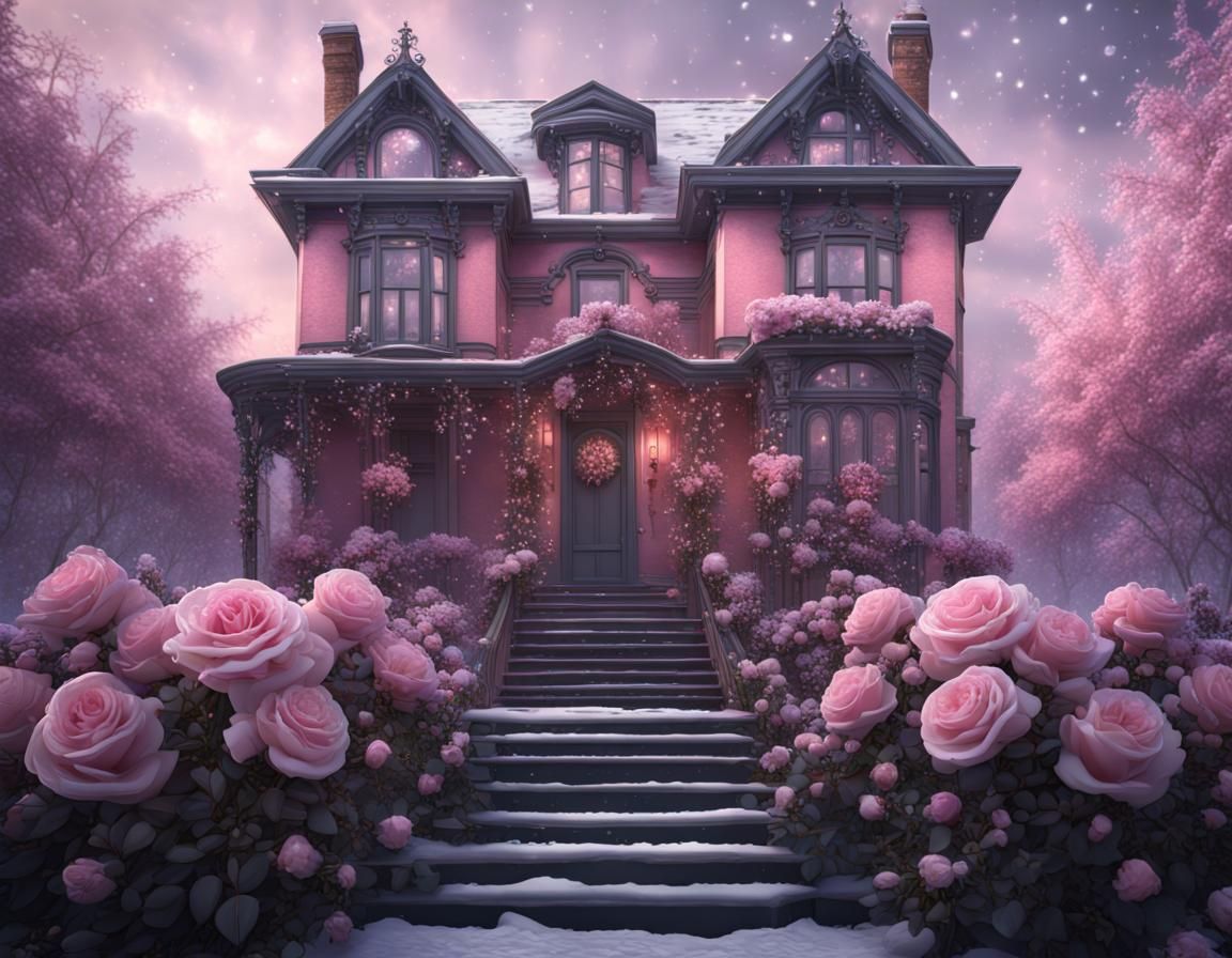 Pink rose Victorian