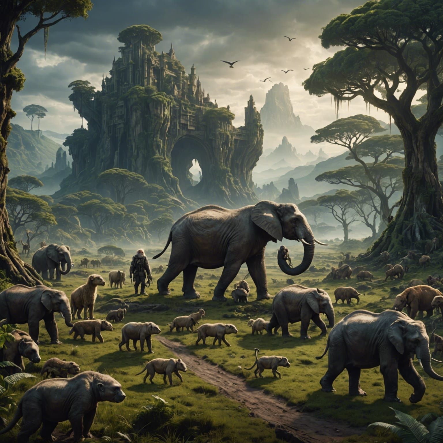 Dramatic Interspecies Evolution: A Digital Matte Painting