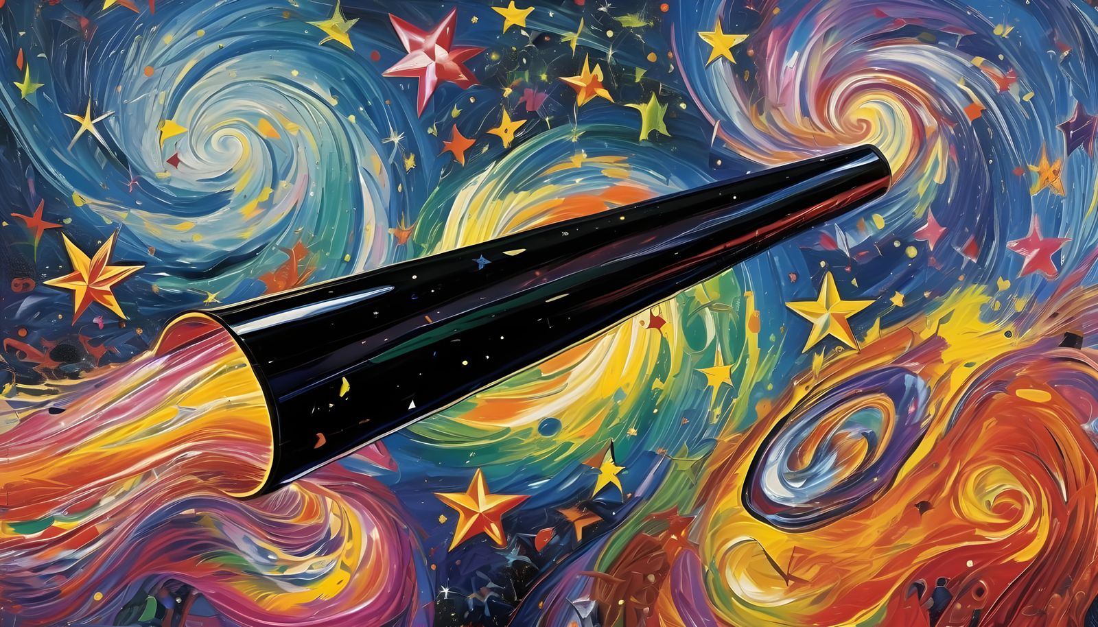 Sleek Mirror Cylinder in Vivid Vortex Maelstrom