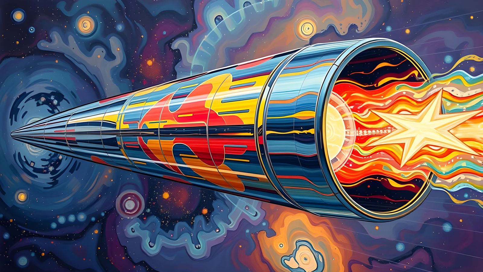 High-Velocity Cylinder Glides Through Starry Cosmos