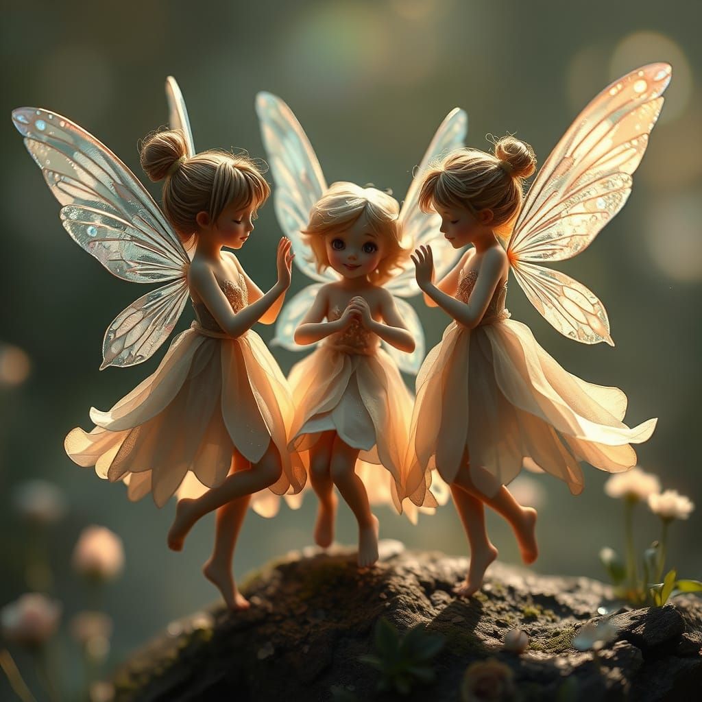 Ethereal Fairies Dancing in a Dreamy World