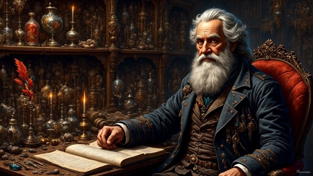 Charles Dickens Portrait in John Singer Sargent Style