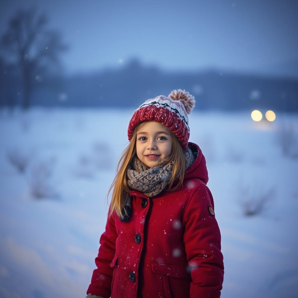 Girl Frozen in Winter Wonderland