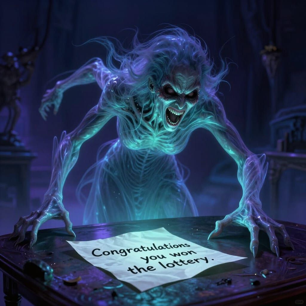 Ghost Reacts to Lottery Win with Dramatic Lighting