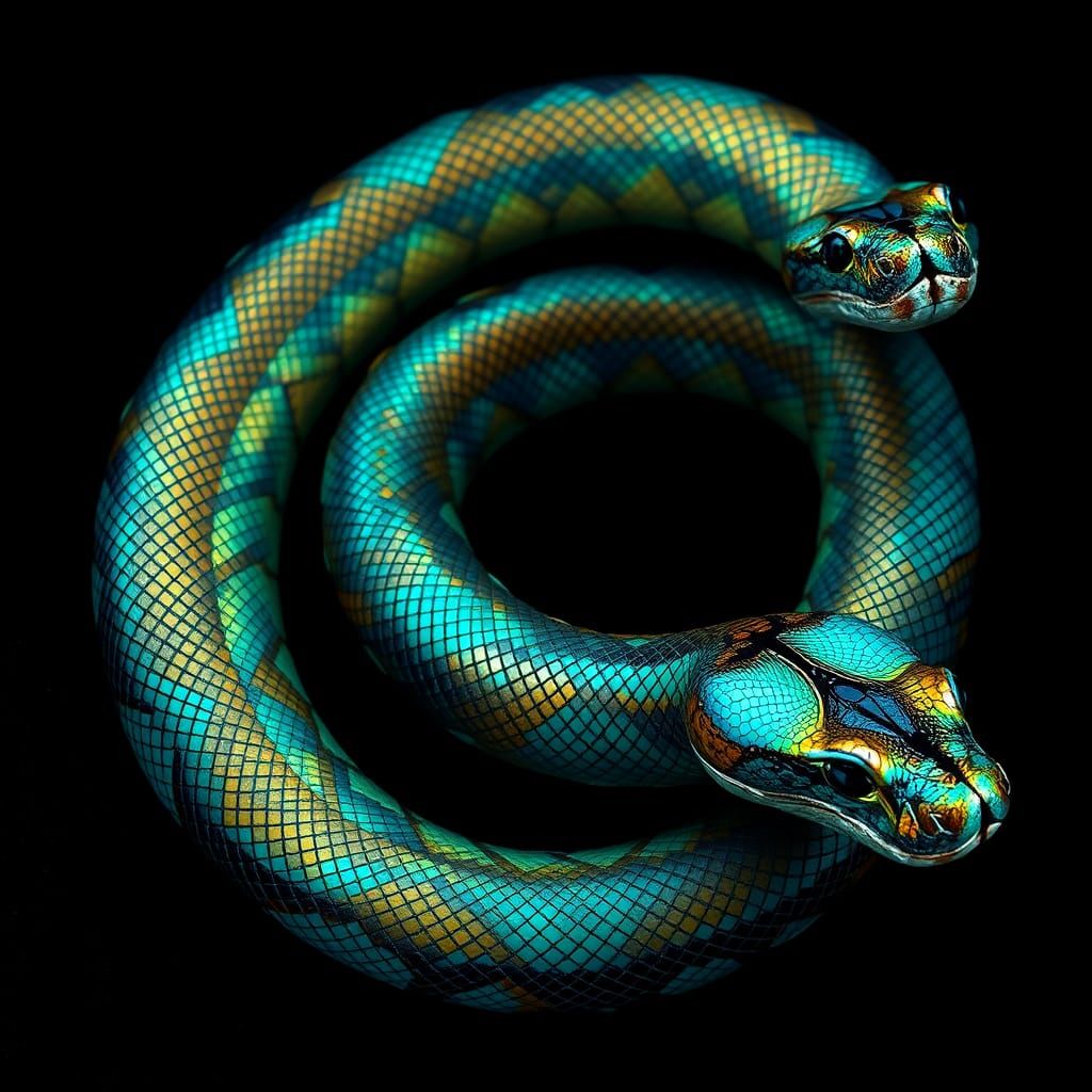 Iridescent Indo-Pacific Blind Snake, Fantasy Concept Art