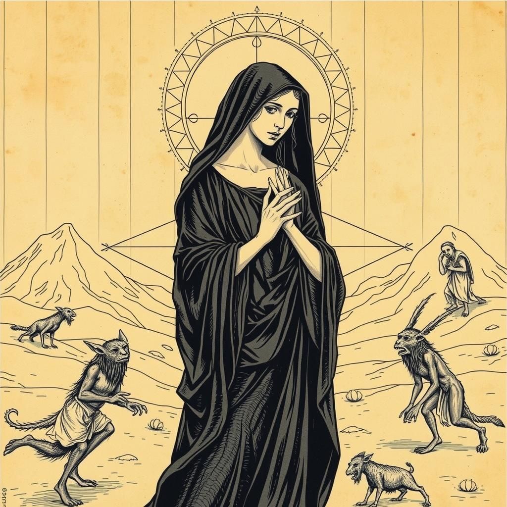 Mary Magdalene in Desert Wilderness