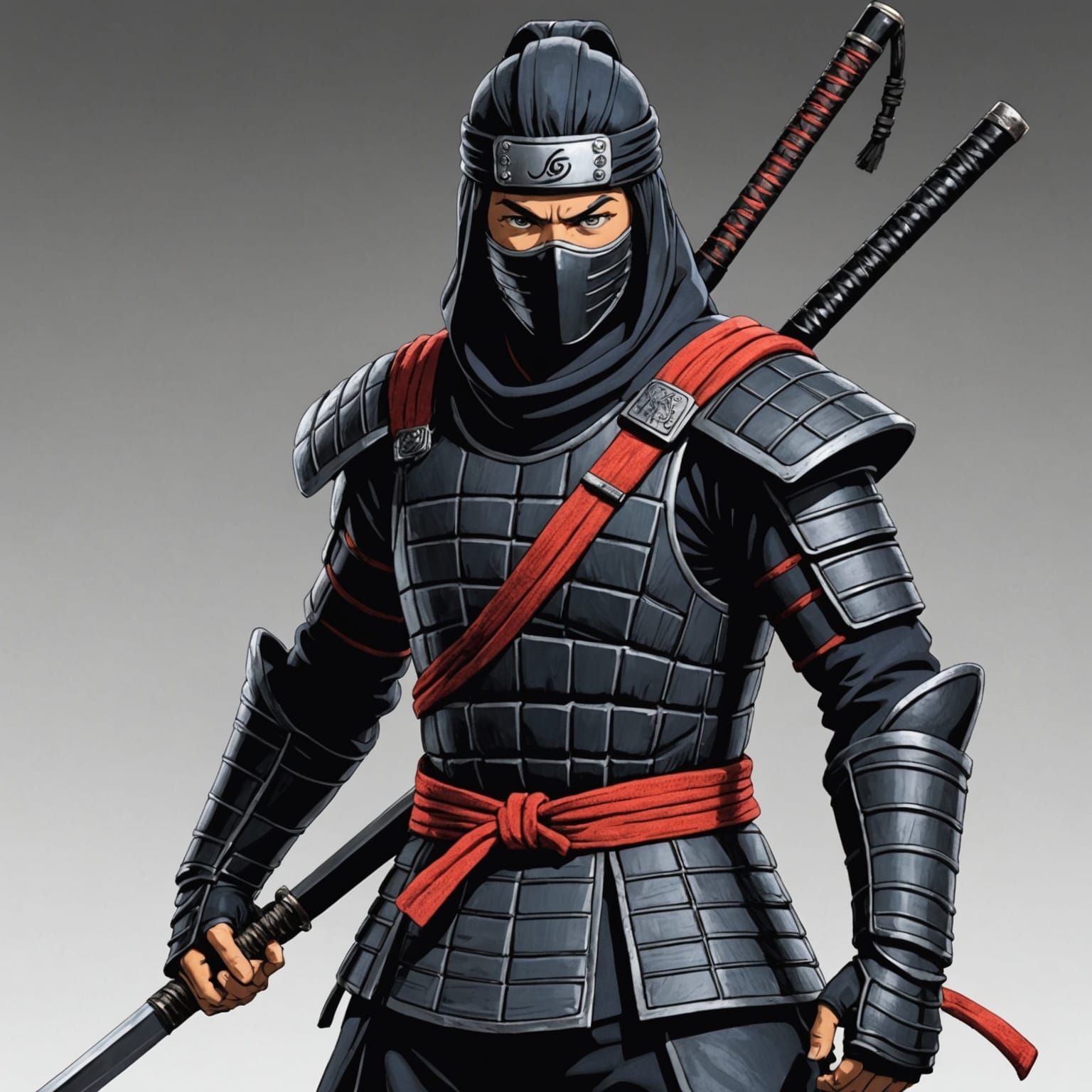 Detailed Shinobi Warrior in Toei Style