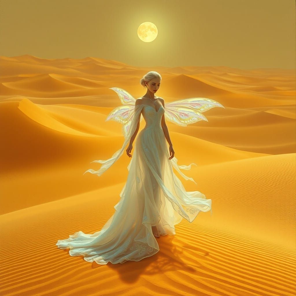 Enchanted Desert Siren in Ethereal Beauty
