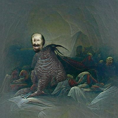 Horrific Demobat in Gustave Doré Style