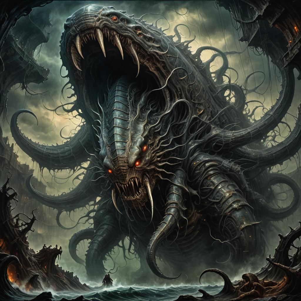 Colossal Flesh Leviathan from the Underworld