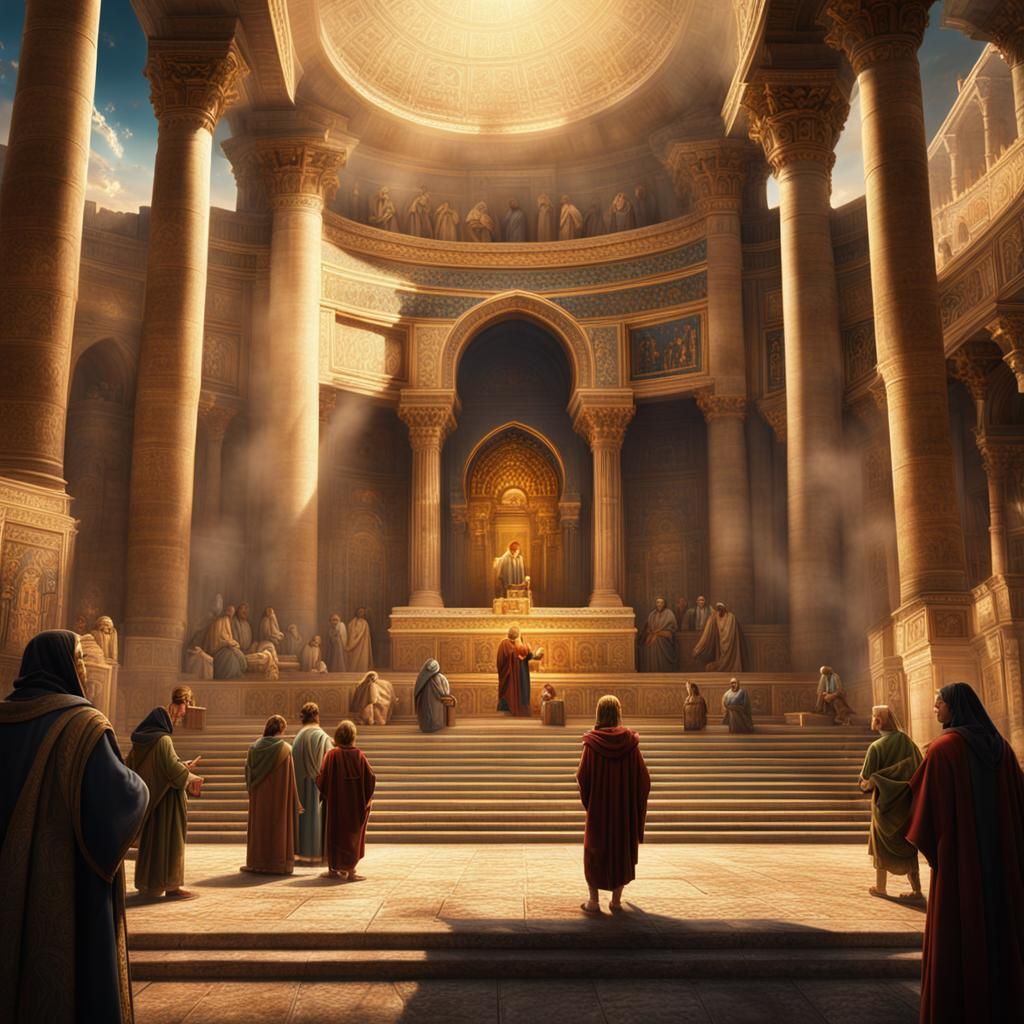 Boy Jesus Teaching in Temple of Solomon