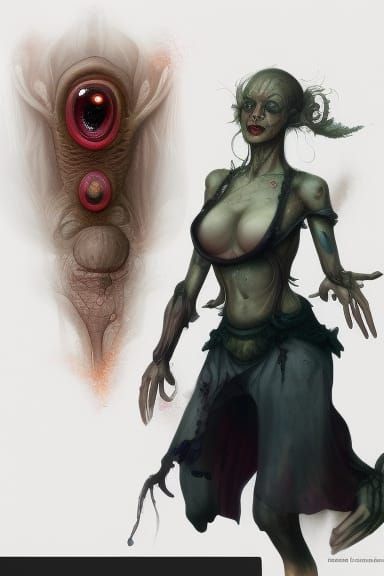 Body Horror Assistant Concept Art in 8K Resolution