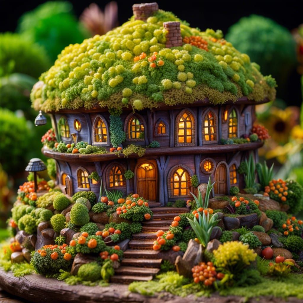 Tiny Leaning Round House