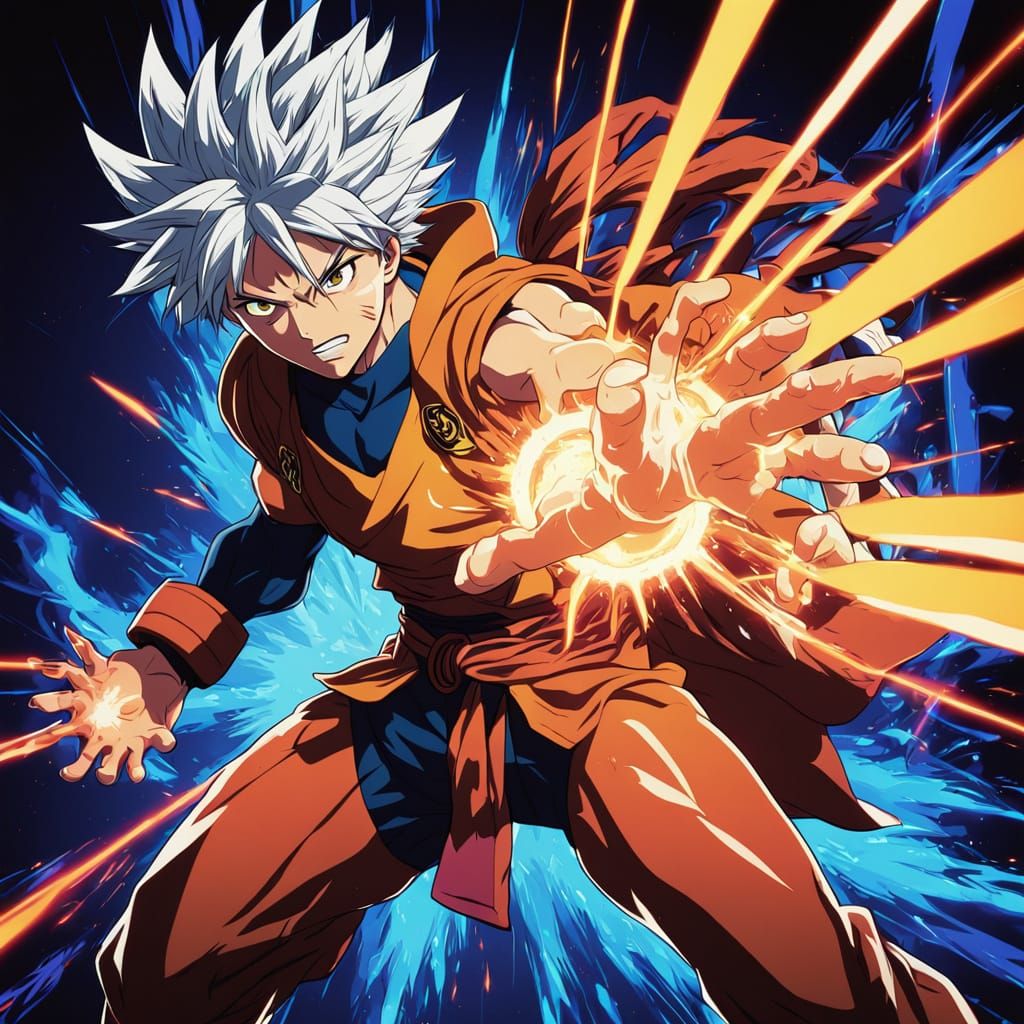 Anime Battle Scene: Hero's Punch Unleashed