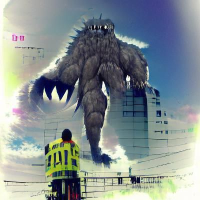 Gigantic Monster Generated by AI