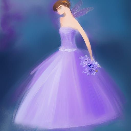 Smear Transparency Fairy in Impressionistic Style