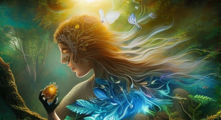 Detailed Energy Map in Flowing Gouache Painting Style