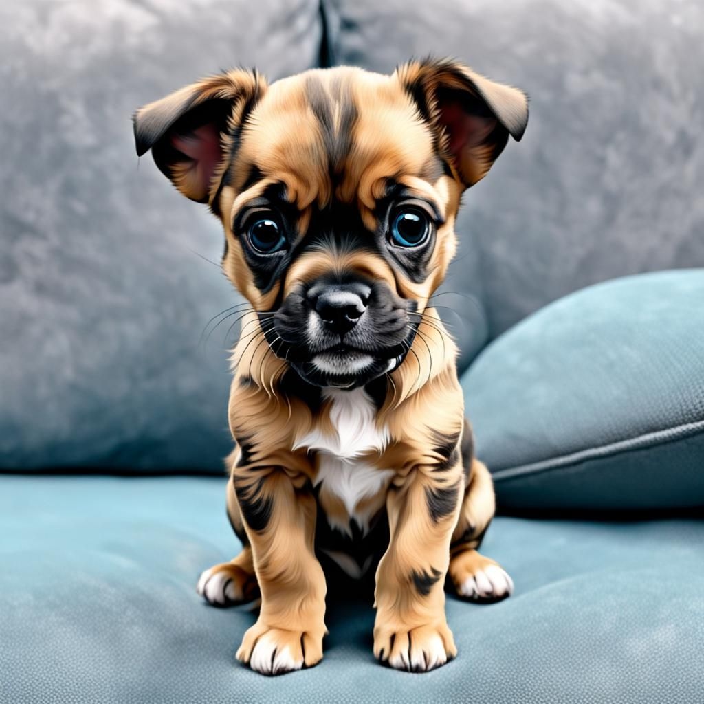 Adorable Imperfect Puppy AI Generated Image