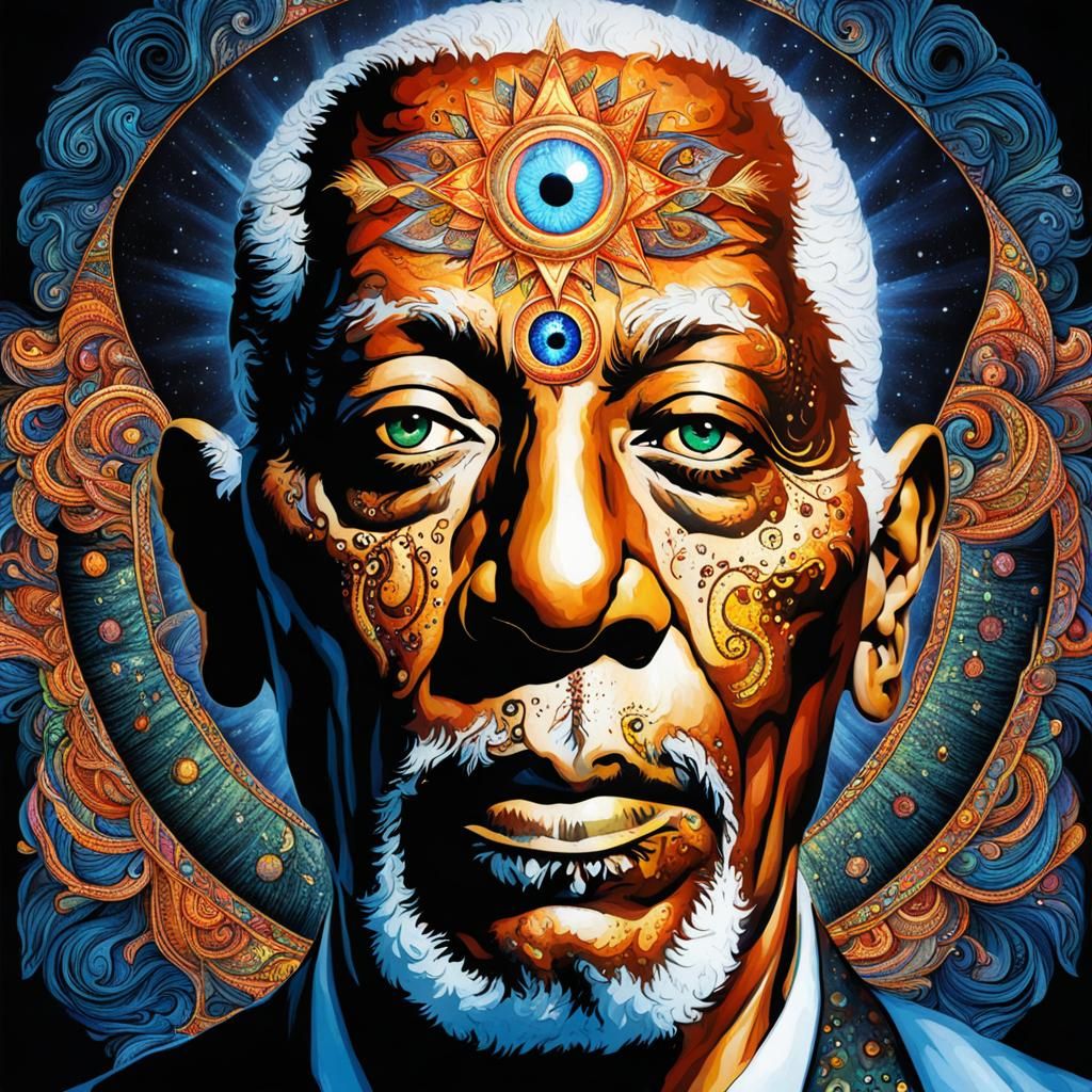 Striking Portrait Featuring a Third Eye