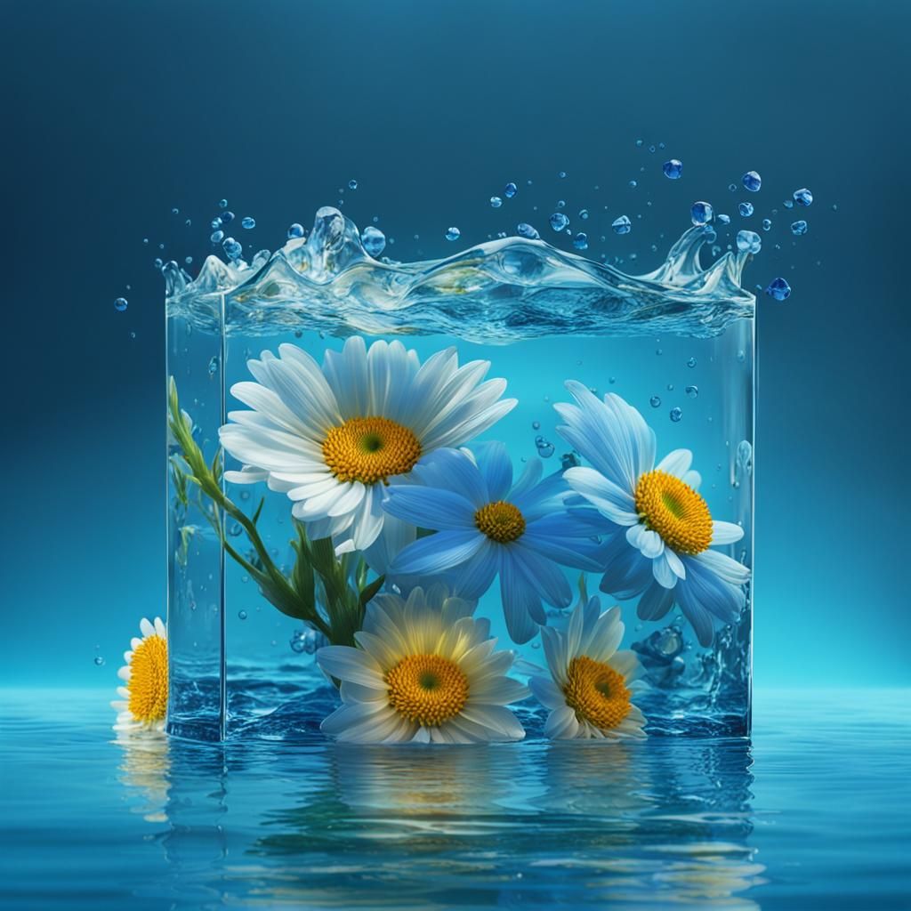 Fresh Flowers Underwater in Hyperrealistic 4K