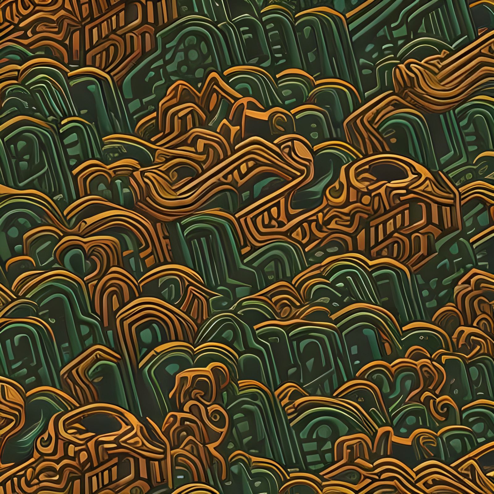 Animal Camouflage Pattern in Comic Book Style