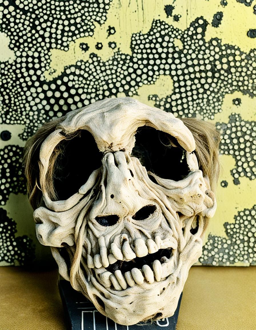 Mummified Shrunken Head with Empty Eye Sockets