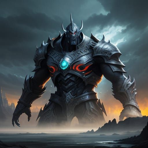 Epic Concept Art of Colossal Structure in Dramatic Light