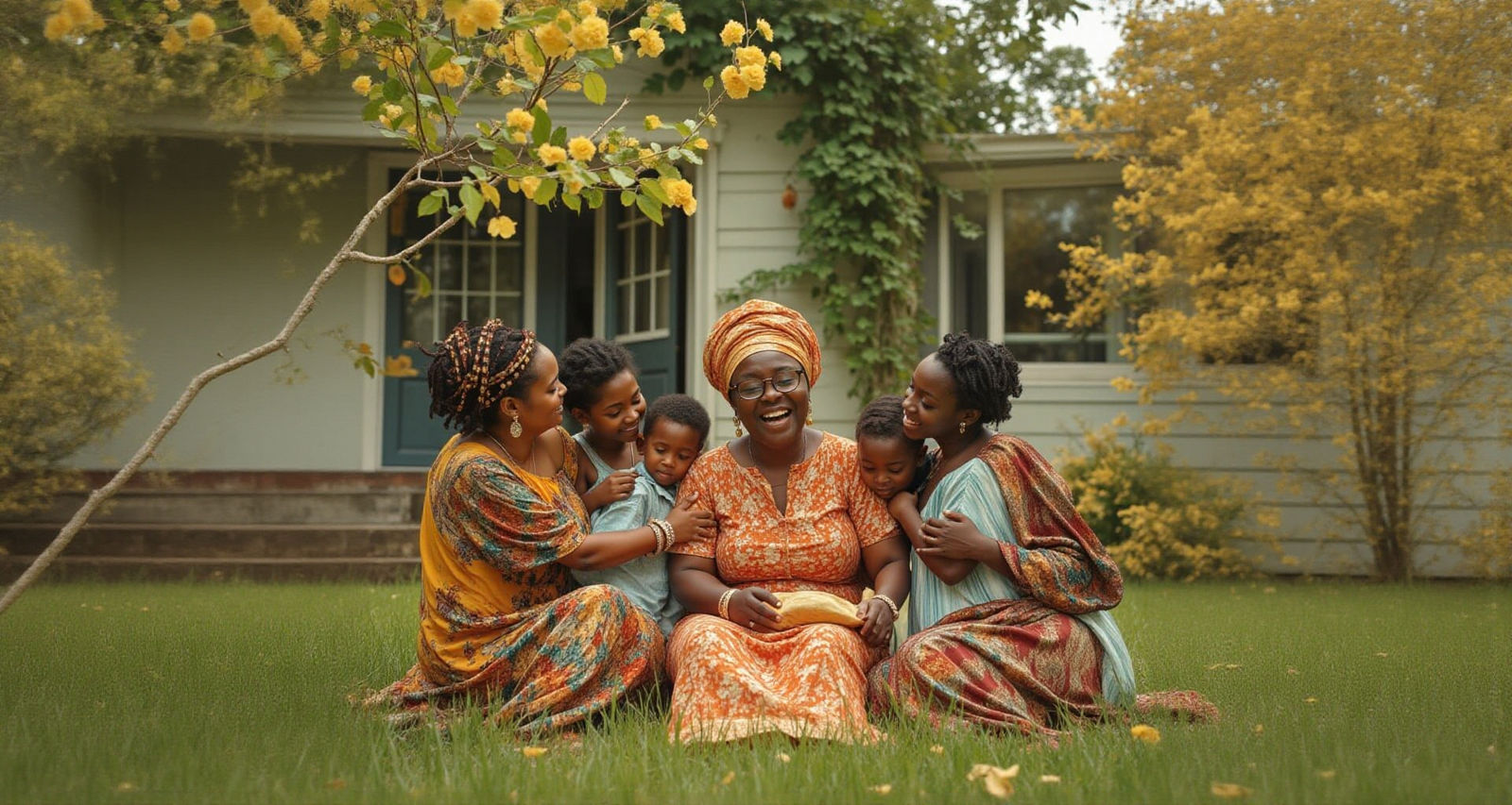 Generational Family Portrait in Classic Style