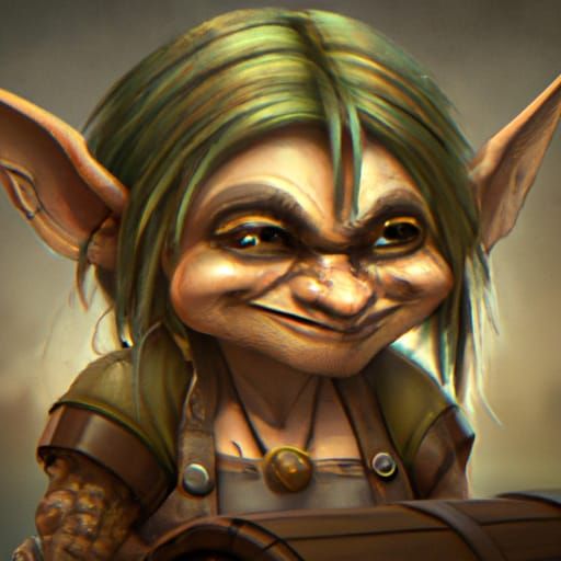 Cute Cartoon Norwegian Troll Steampunk Portrait