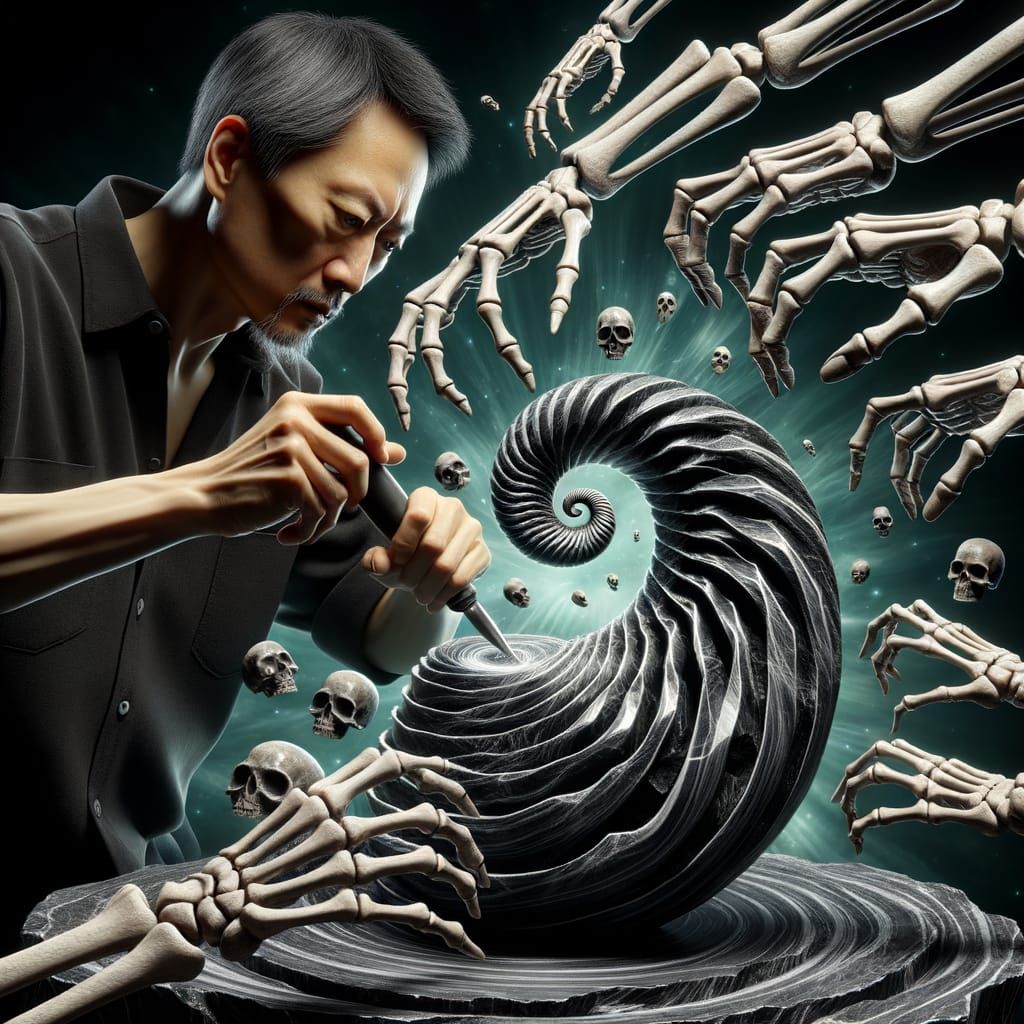 Surreal Obsidian Chisel Transforms into Bony Hands in Cyberp...