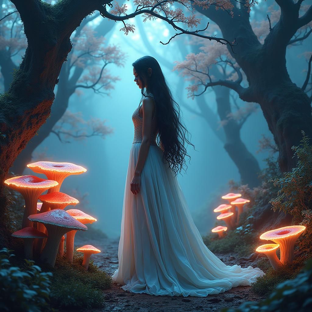 Ethereal Goddess in Twisted Forest Paradise