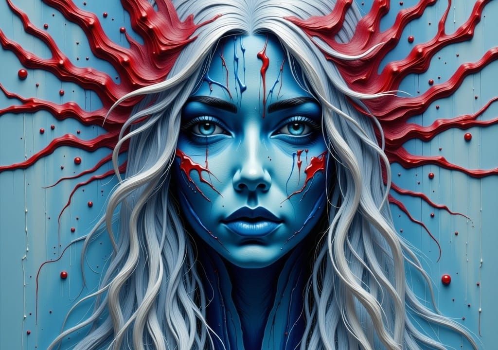 Colossal Woman in Dystopian Dreamscape