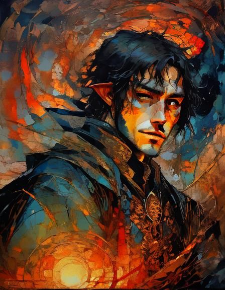 Enchanted Prince in Whimsical Oil Painting