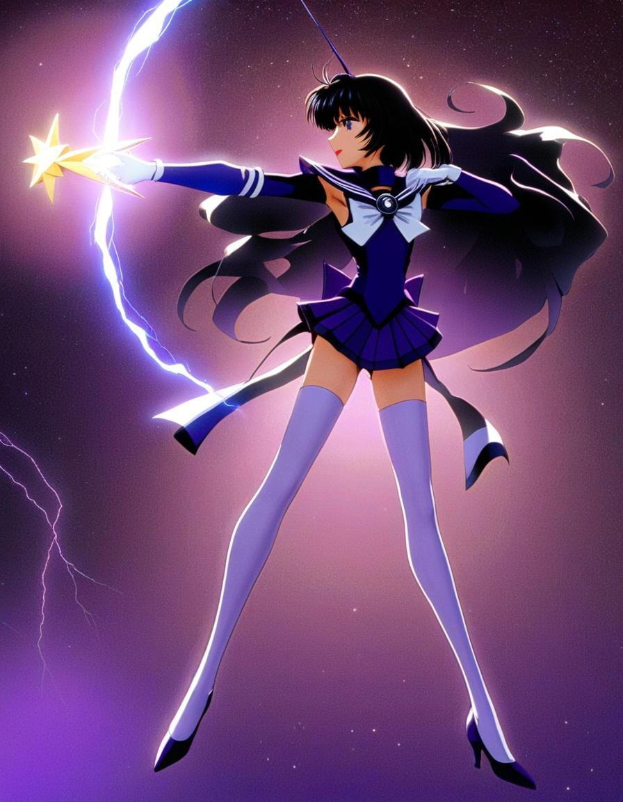 Iridescent Anime Character in Impasto Style