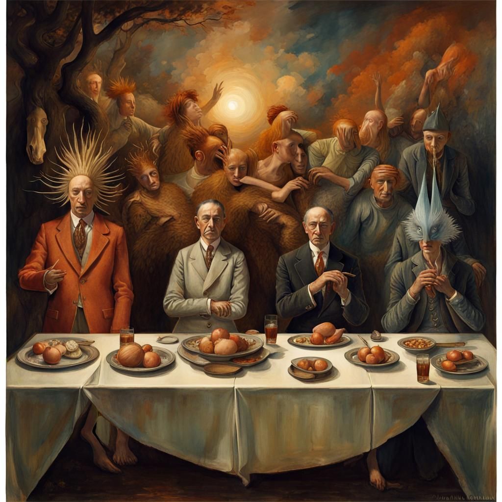 Surreal Supper Party: A Dark Fantasy Concept