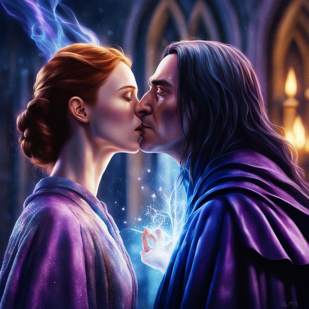 Snape and Lily's Patronus: Hyperrealistic Magical Realism