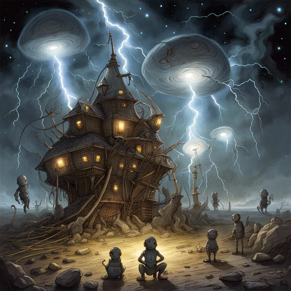 Alien Planet Lightning-scapes: 3D Electrical Storm