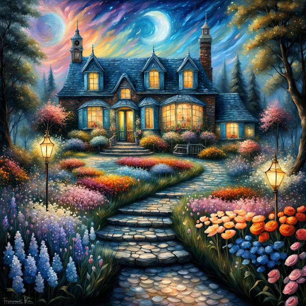 Secret Flower Garden Inspired by Digital Masters