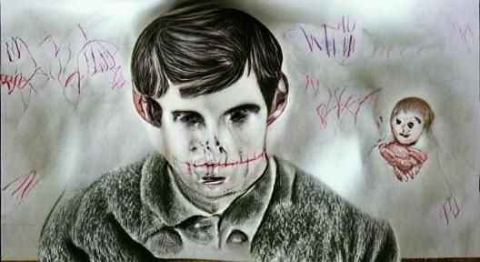 Eerie Child's Drawing of a House