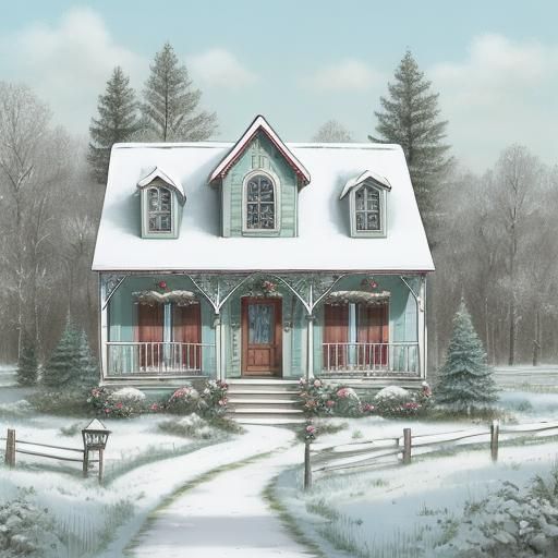 Shabby Chic Christmas Background in Pastel Colors