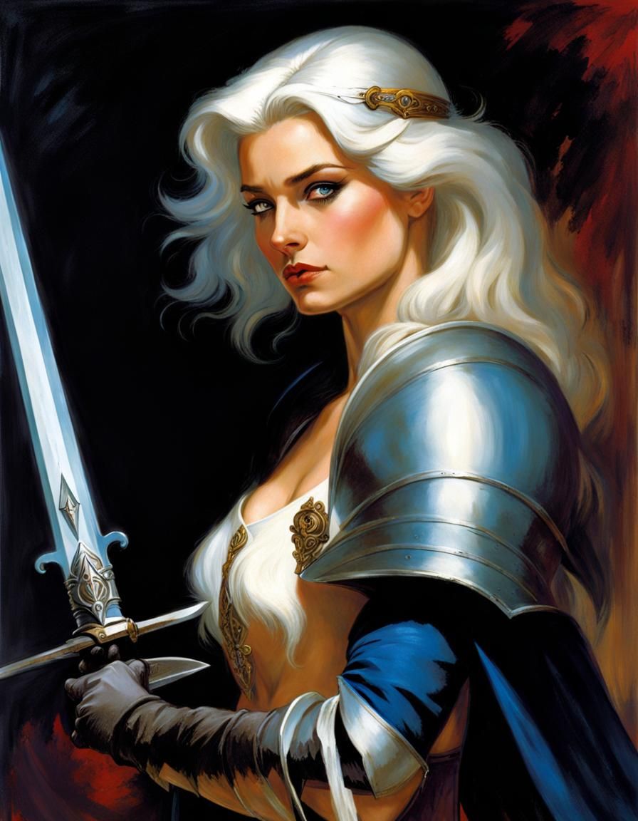 Dark Fantasy Knight-Princess Portrait in UHD 4K