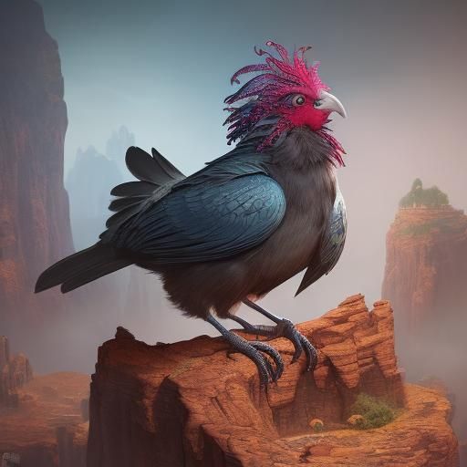 Fantastical Bird Concept Art in Detailed Matte Painting