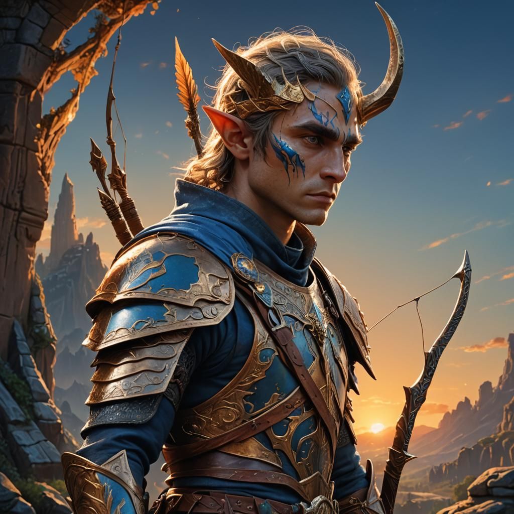 Wounded Elf Archer: Fantasy Matte Painting