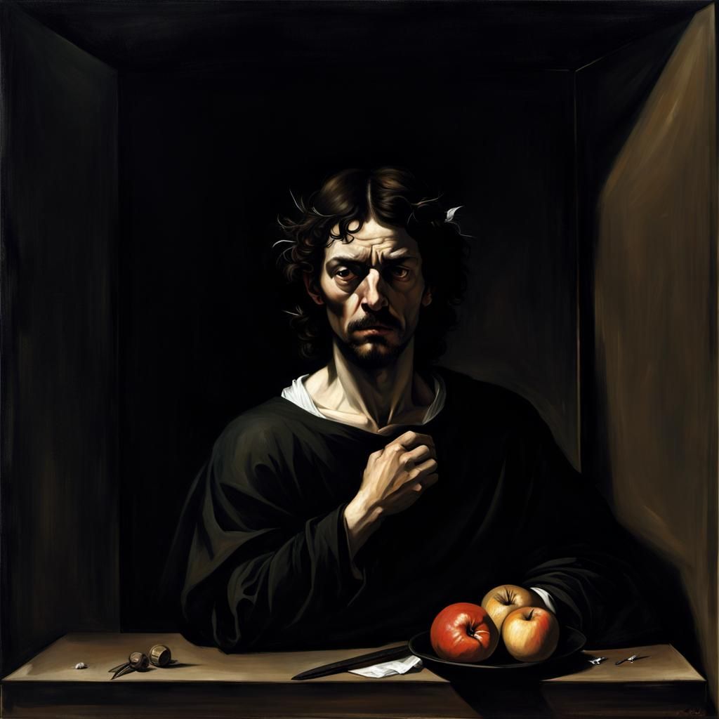 Grimdark Scene in Baroque Style