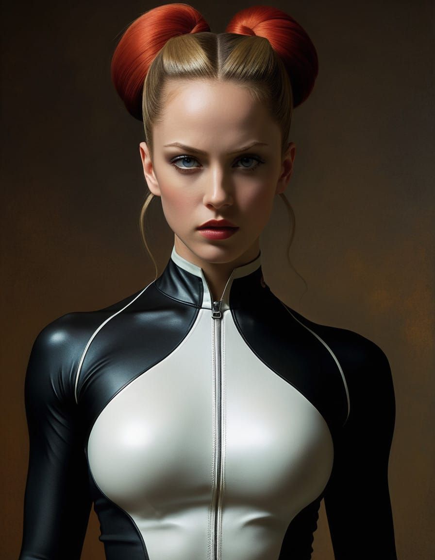 Gothic Goddess Cammy White in Oil on Canvas