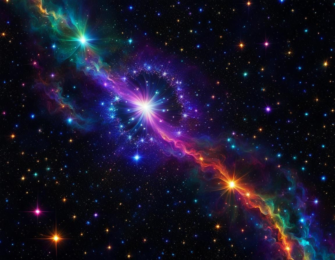 Dazzling Stars in Cosmic Galaxy with Fractal Flow