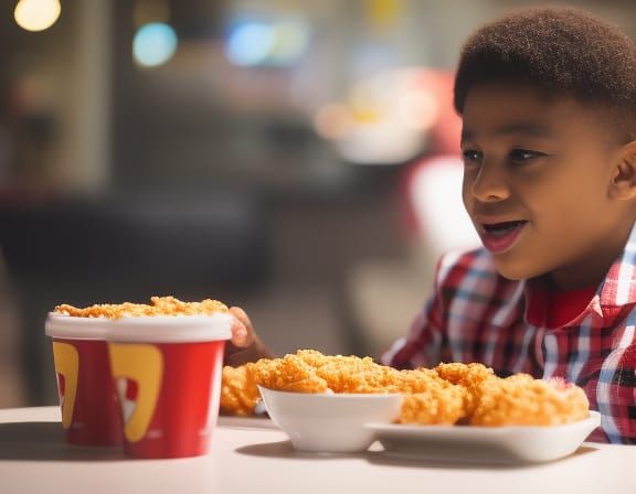 Black Man Eating KFC: Professional Photography