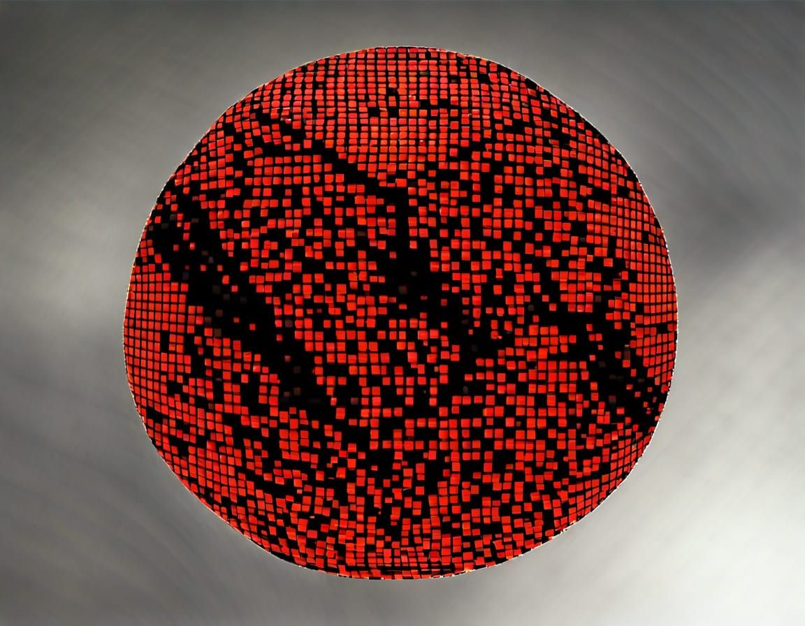 Inverted X-Ray of Cube Hidden Inside Sphere