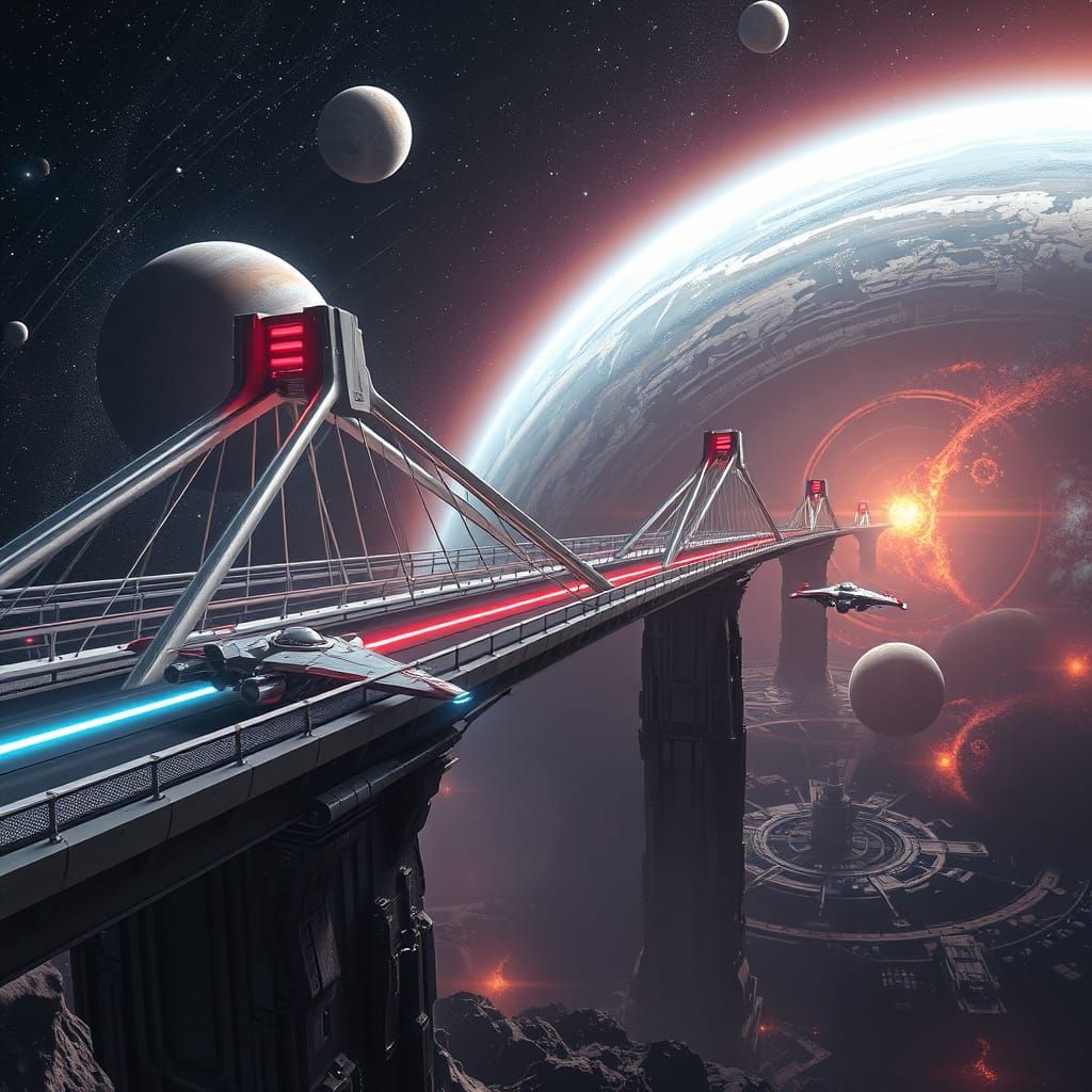 Breathtaking Futuristic Bridge Connects Distant Planets in C...