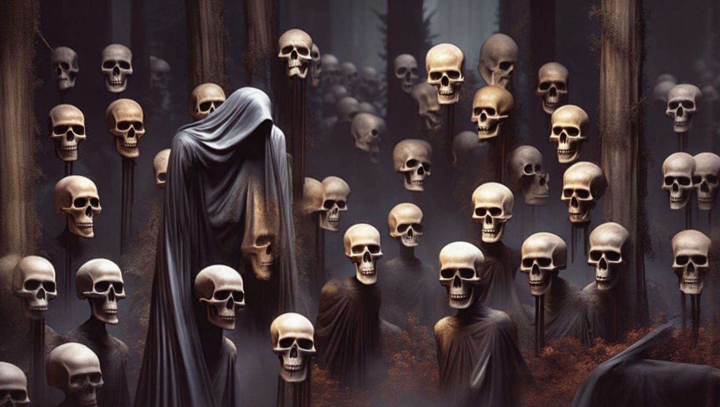 Desolate Industrial Landscape in Spectral Mist